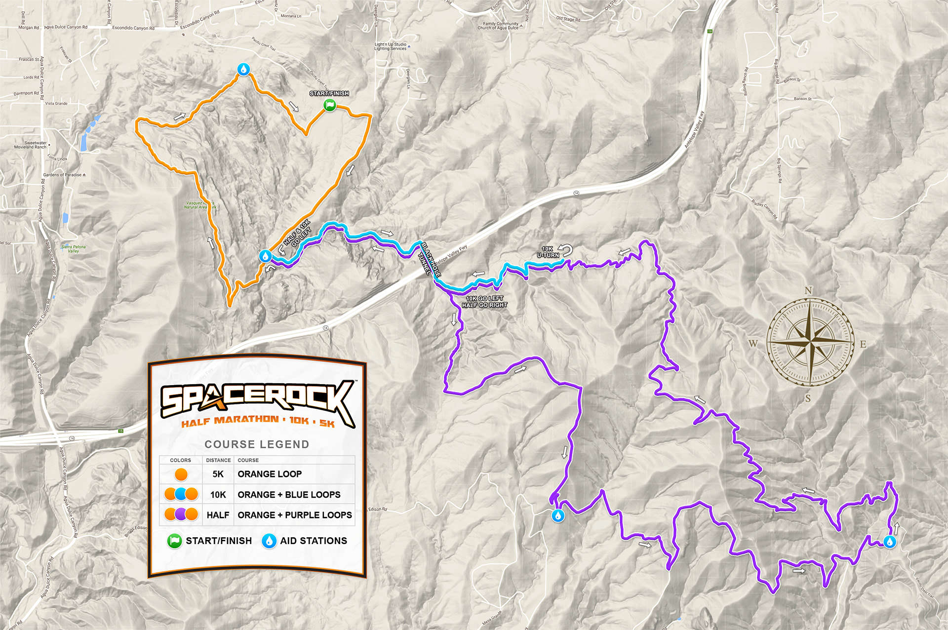 SPACEROCK Trail Race Course